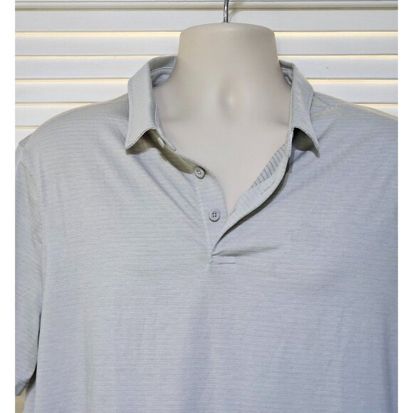 NWT Lululemon Men's Ligth Grey X-STATIC Fabric Evolution Polo Shirt Size L 2758 - Picture 9 of 14